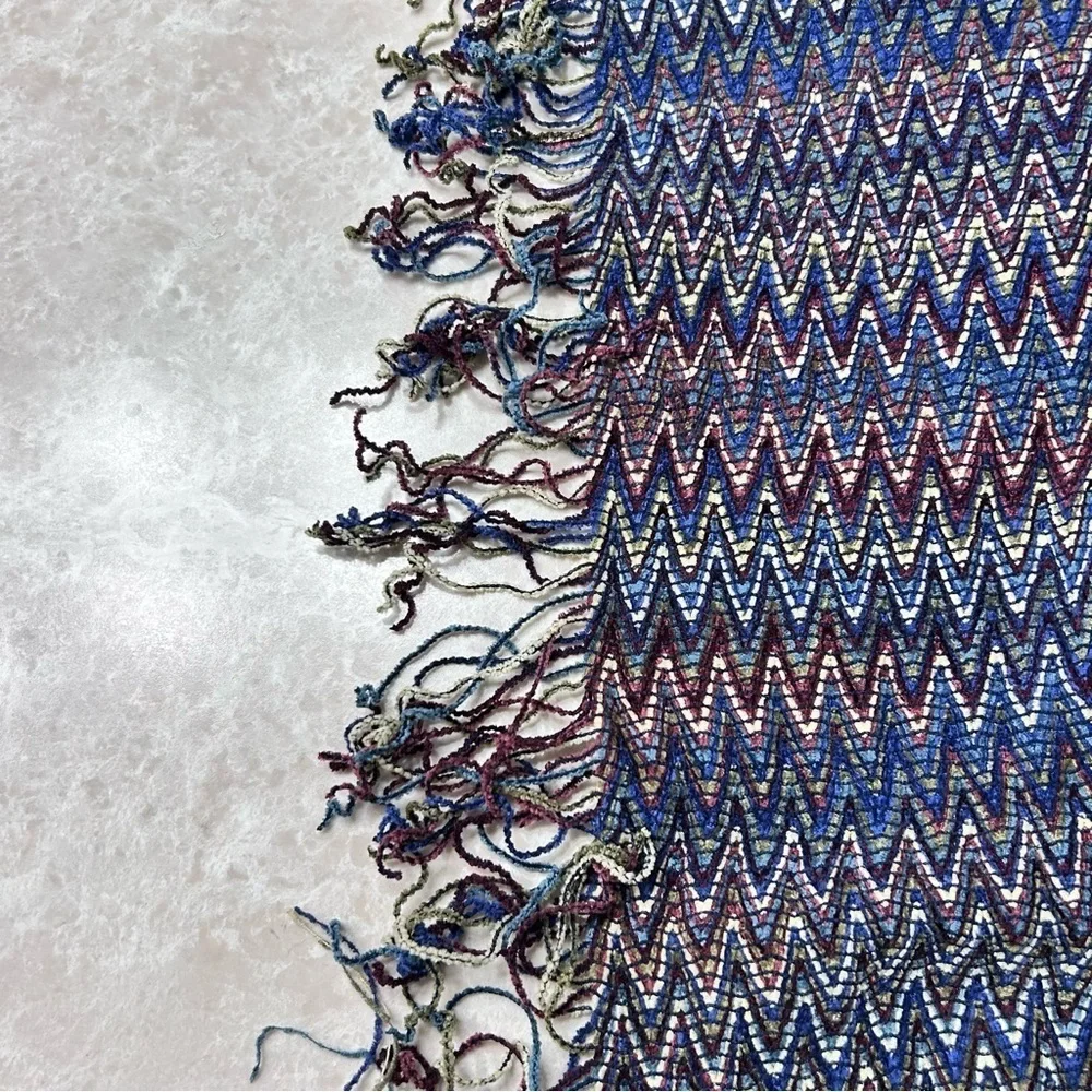 Missoni Multicolor Zigzag Foulard Scarf/Shawl